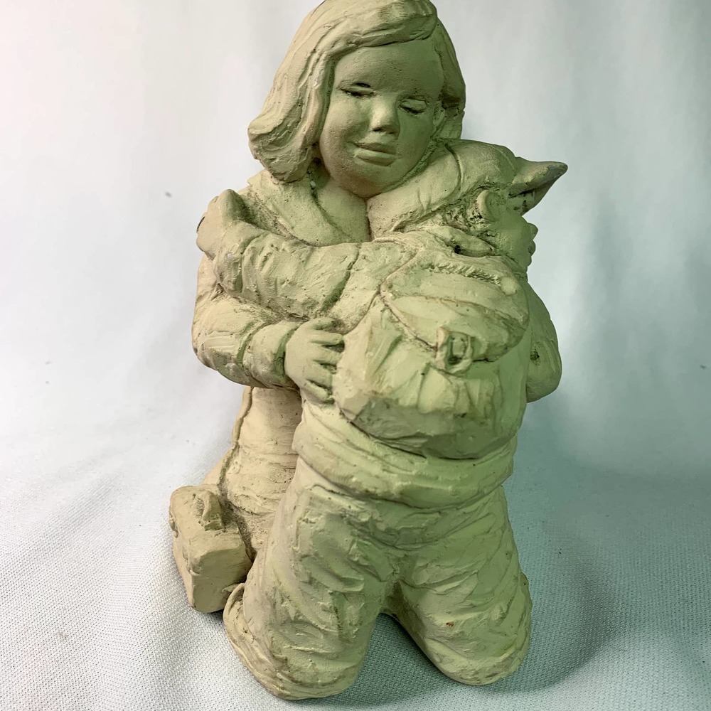 Austin Sculpture, Artist/ Dee Crowley, Mother Hugging Son...First Day of School?